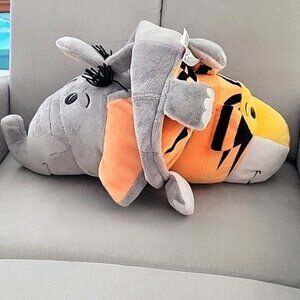 Flip a Zoo Theodore Tiger Emma Elephant Two in One Plush Animal 18"